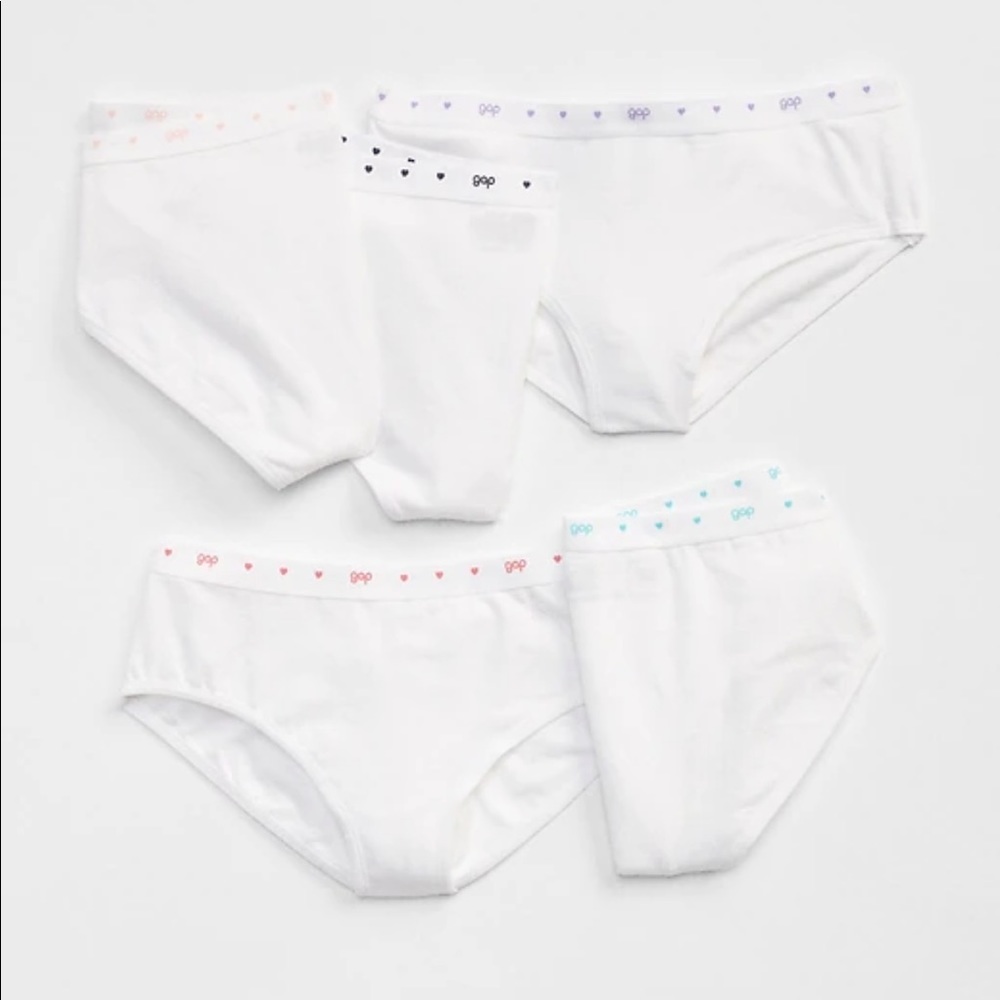 Gap kids solid bikini (5 pairs) new - medium